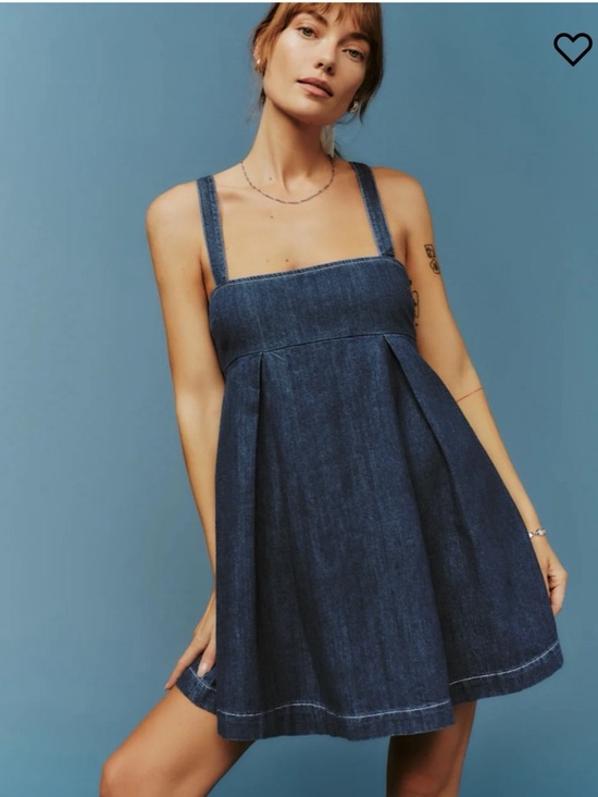 Reformation Dresses & Skirts - Reformation Cecil Denim Square-Neck Mini Dress